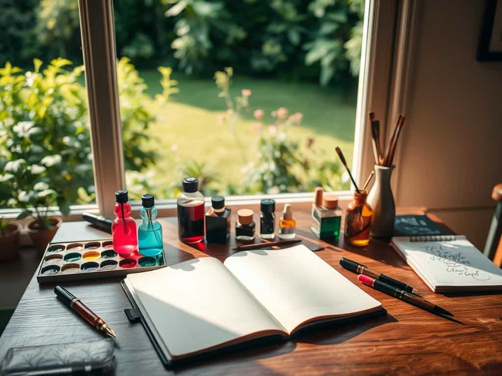 painting journaling and calligraphy for creative expression