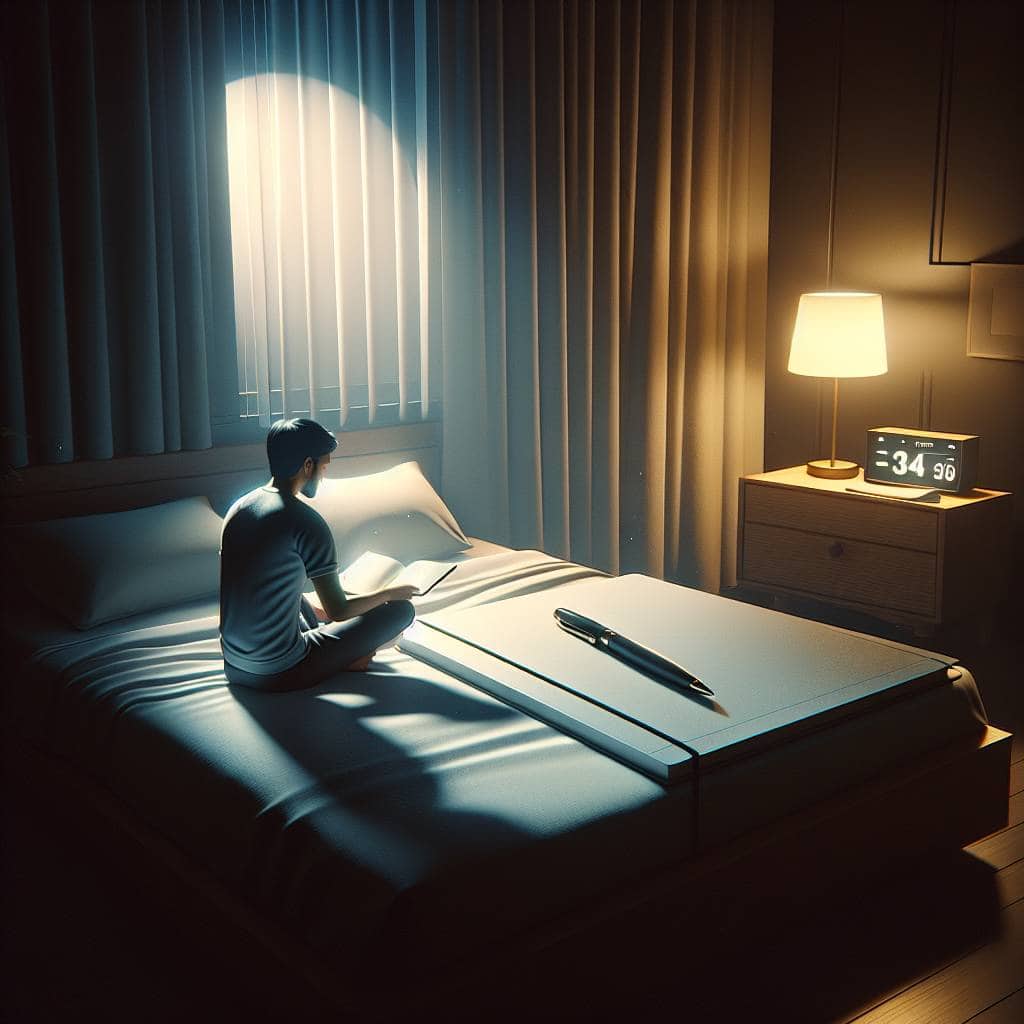 Journaling for better sleep habits at night.