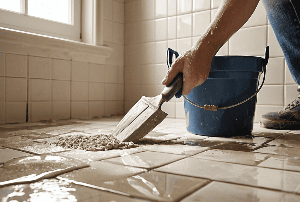 How to regrout bathroom tile