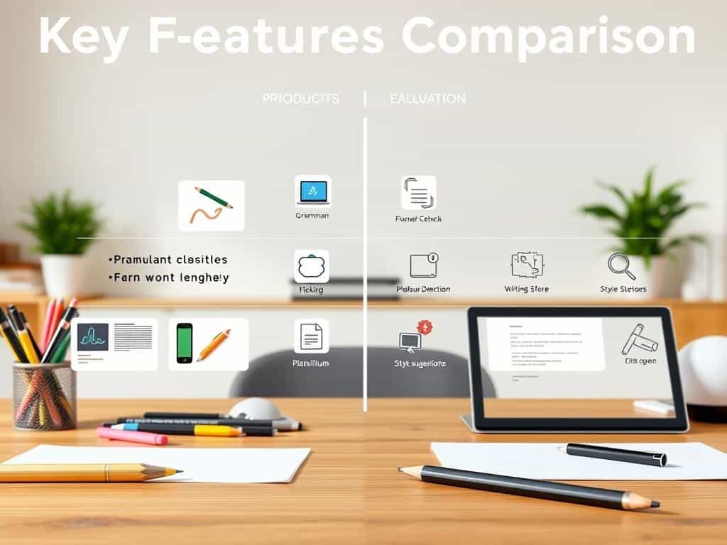 key features comparison of writing tools