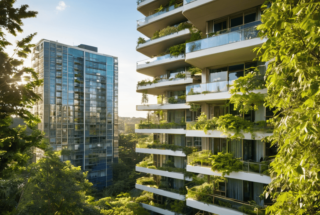 Vertical Urban Forests at dusk