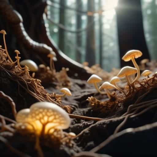 Visualizing powerful Mycelial Social Networks underground.