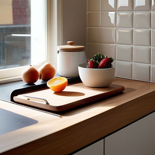 Fold-down desk showcasing Multi-Functional Modularism.
